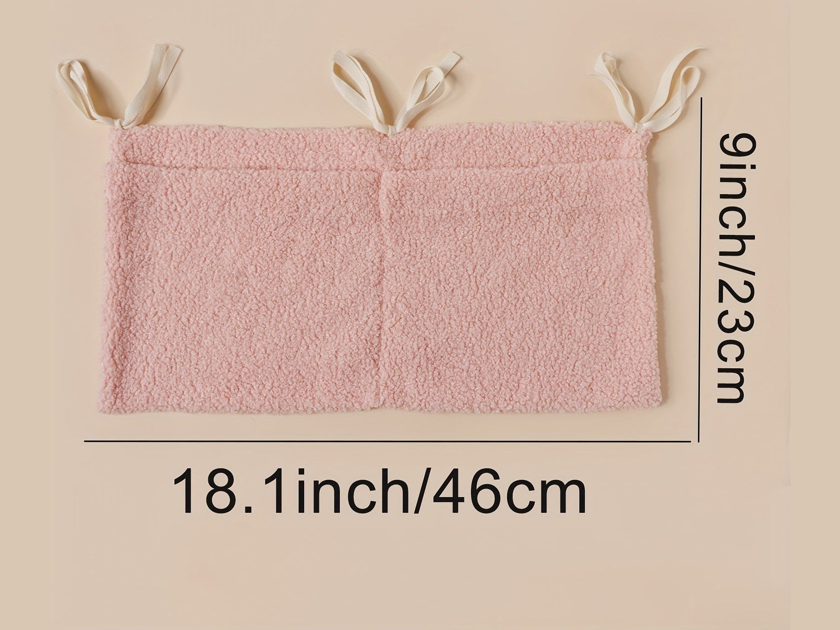 Teddy Fleece Double Pocket Bedside Hanging Storage- PLUSHIE FRIENDZ