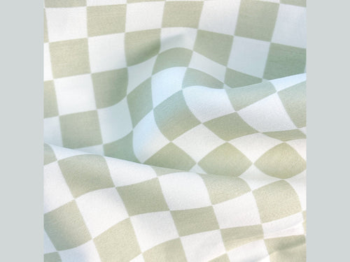 SHNUGGLE Extra Fitted Sheet- Sage Checker